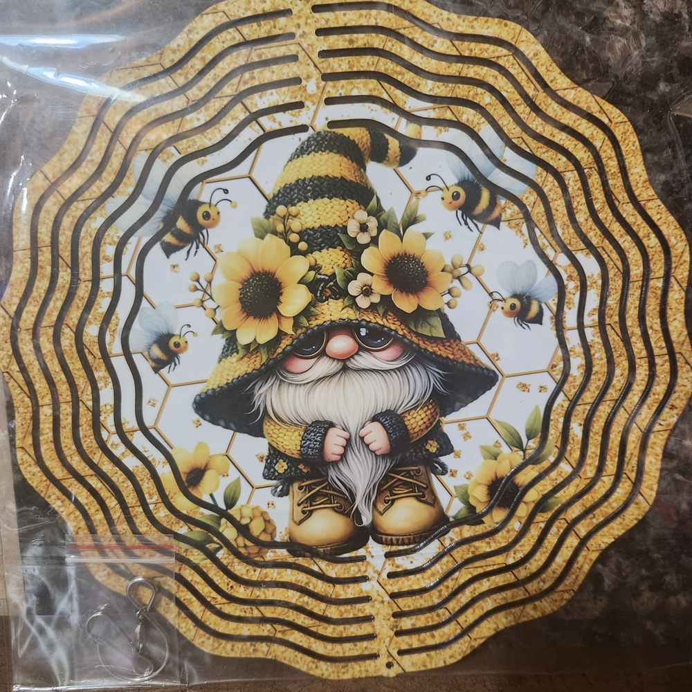 Bee Gnome Wind Spinner